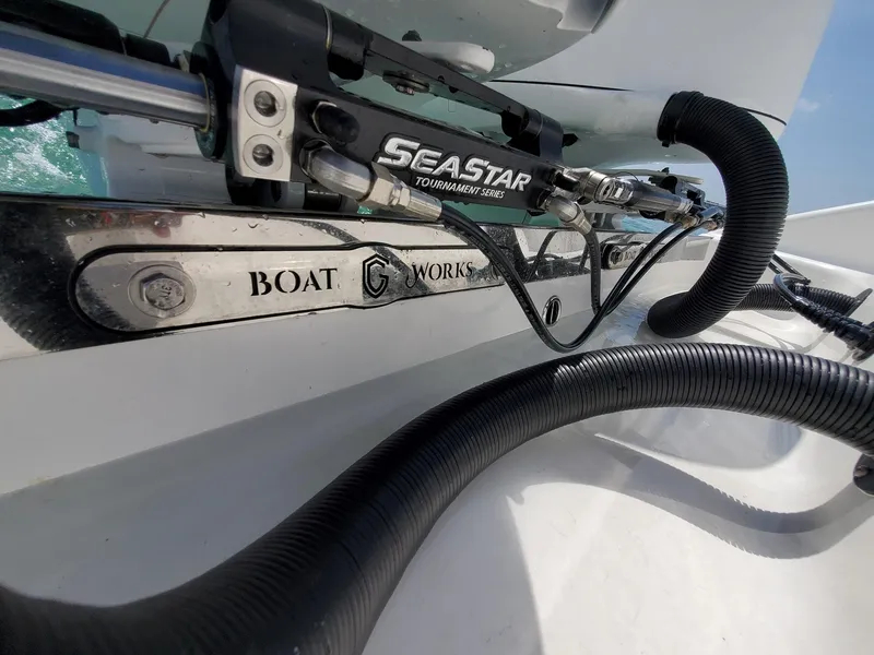 Slide: The Image of 2022 CG Boat Works 35 M-Series hydraulic system with SeaStar components. - 17