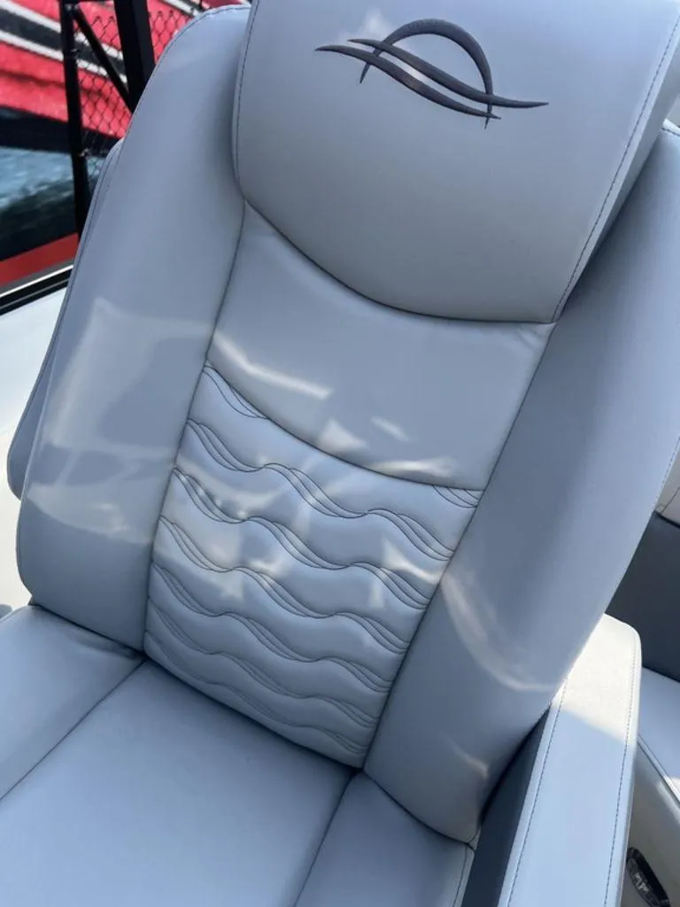 Slide: The Image of Luxurious seat of 2025 SunCatcher Fusion 322 FC boat with elegant stitching. - 40
