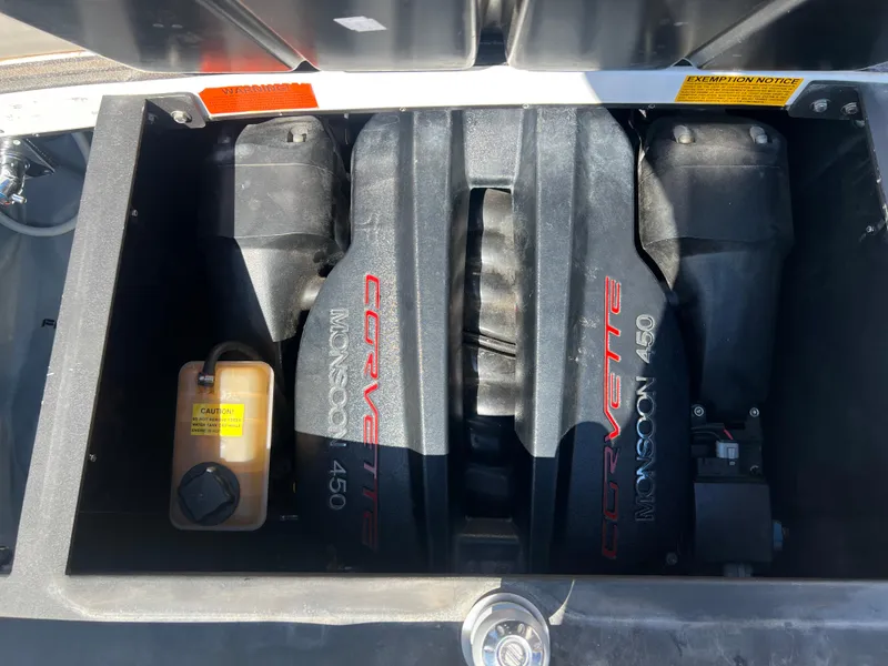 Slide: The Image of Engine compartment of a 2014 Malibu W22MXZ with Corvette Monsoon 450 engine. - 18