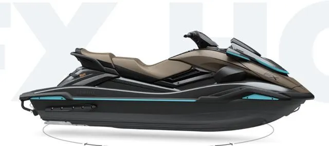 Slide: The Image of 2025 Yamaha Marine Waverunner FX1900B-B, sleek design, brown and black color scheme. - 3