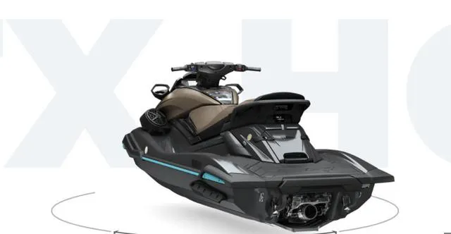 Slide: The Image of 2025 Yamaha Marine Waverunner FX1900B-B, sleek design, rear view, advanced watercraft technology. - 4
