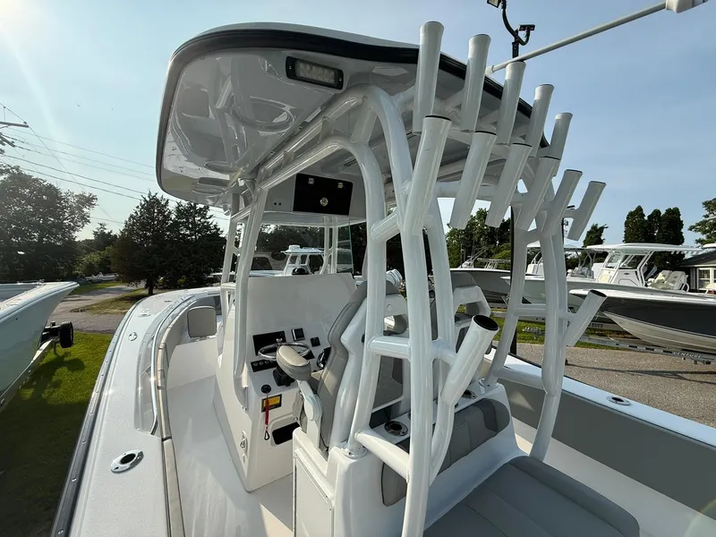 Slide: The Image of 2025 Cape Horn 32 XS boat with sleek design and modern features. - 11