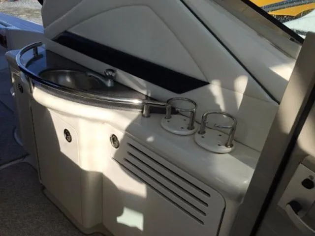 Slide: The Image of Engine compartment of a 2004 Sea Ray 390 Sundancer with Horizon engine components. - 37