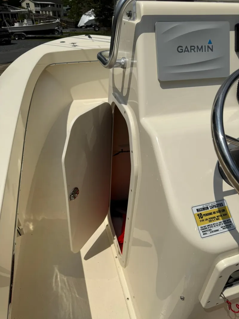 Slide: The Image of 2020 Jones Brothers 23 Cape Fisherman Lite Tackle boat with Garmin equipment. - 16