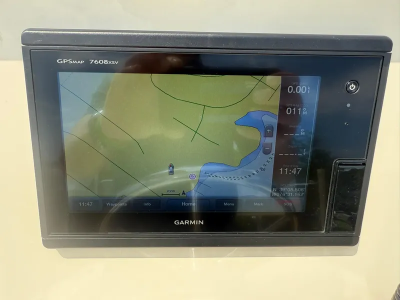 Slide: The Image of Garmin GPSMAP 7608xsv on 2020 Jones Brothers 23 Cape Fisherman Lite Tackle boat. - 3