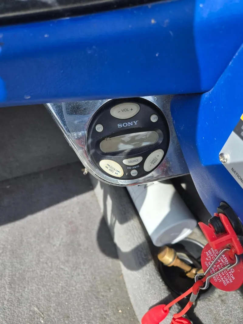 Slide: The Image of Sony audio control panel in a 2005 Malibu Response LXi boat. - 13