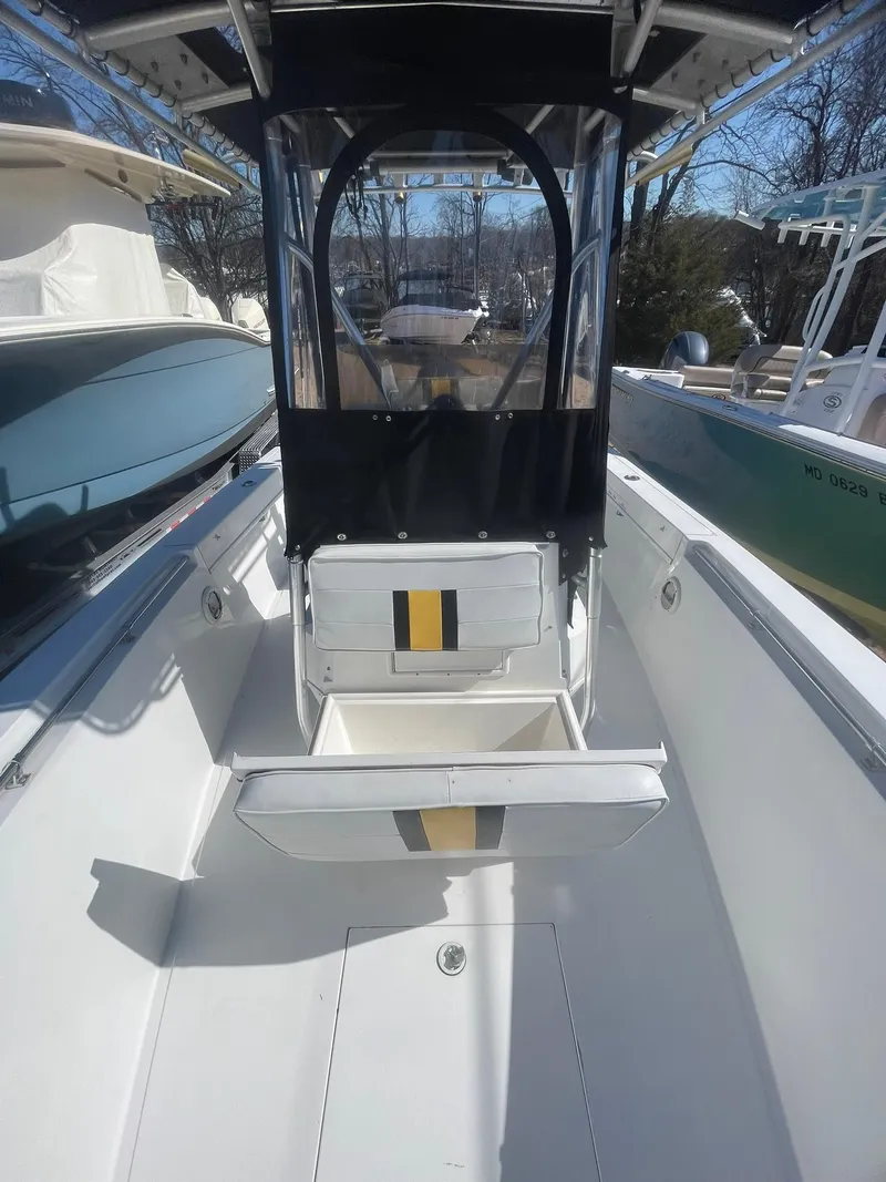 Slide: The Image of 1998 Contender 21 CC boat interior with center console, repowered in 2018. - 16