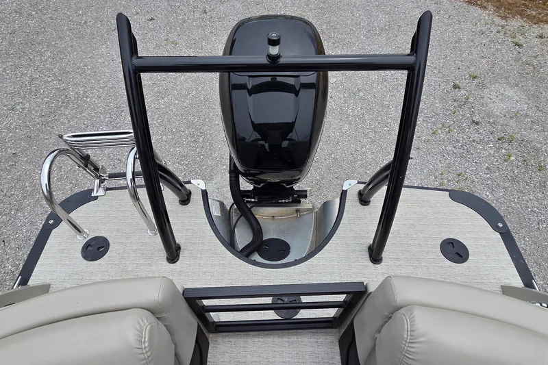 Slide: The Image of 2018 South Bay 725 RS ARCH DELUXE 3.0 boat deck with motor and seating. - 15