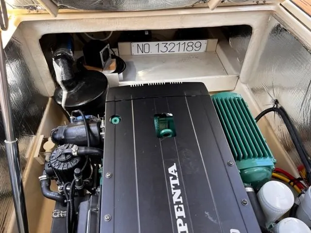 Slide: The Image of Engine compartment of 2022 Ranger Tugs R-31 CB with Volvo Penta engine. - 24