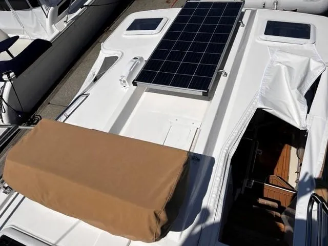 Slide: The Image of 2022 Ranger Tugs R-31 CB boat with solar panel on deck. - 30