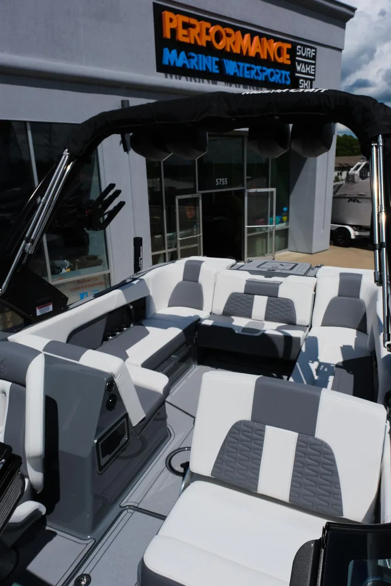 Slide: The Image of 2025 MasterCraft X26 boat with sleek interior at Performance Marine Watersports. - 17
