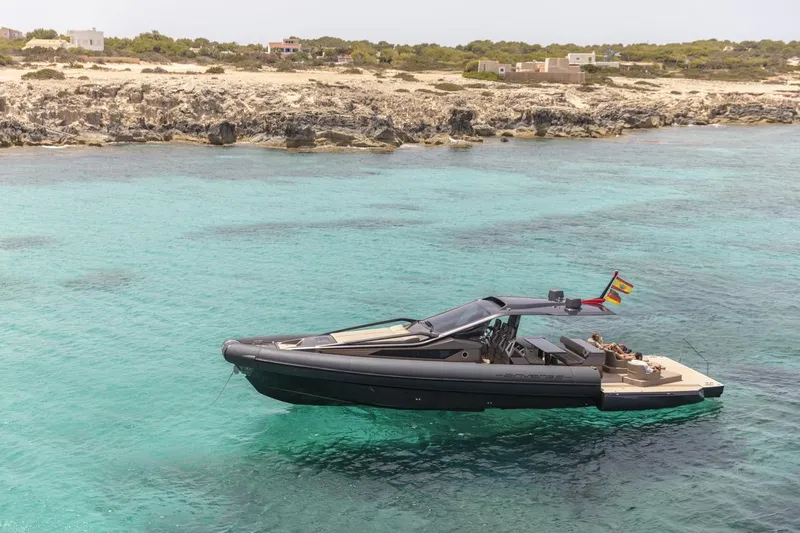 The Image of Anvera 48 luxury yacht cruising in clear turquoise waters, 2025 model. - 0