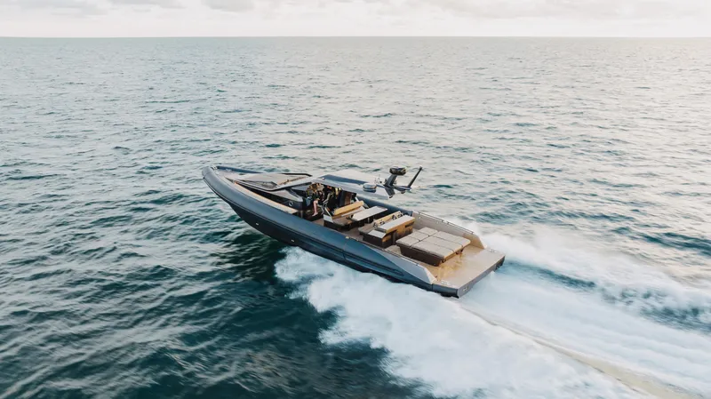 Slide: The Image of 2025 Anvera 48 luxury yacht cruising on open sea. - 28