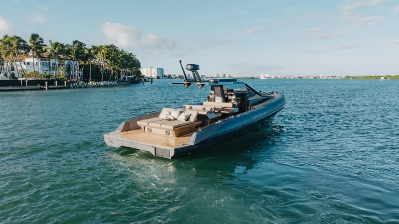 Slide: The Image of Anvera 48 luxury yacht cruising on a sunny day, 2025 model. - 34