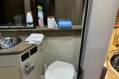 Slide: The Image of Bathroom interior of 2008 Cruisers Yachts 360 Express with sink and toilet. - 20