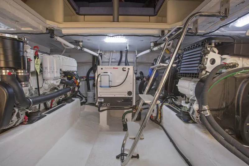 Slide: The Image of Engine room of 2025 Sabre 45 Salon Express, featuring modern equipment and sleek design. - 9