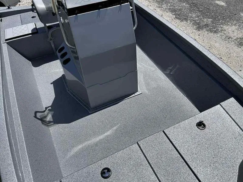 Slide: The Image of 2025 Xpress H190B boat interior with sleek, modern design and spacious deck. - 13