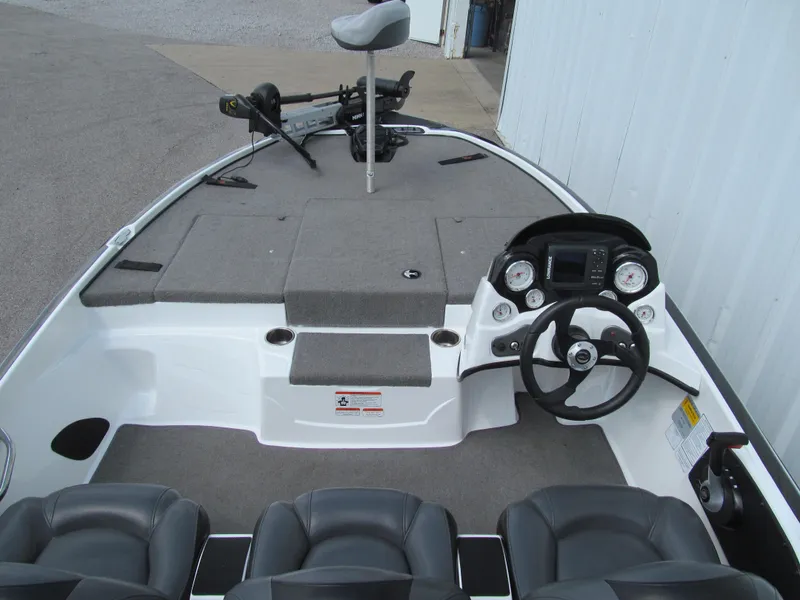 Slide: The Image of 2011 Nitro Z-6 boat interior with steering wheel and seating. - 5