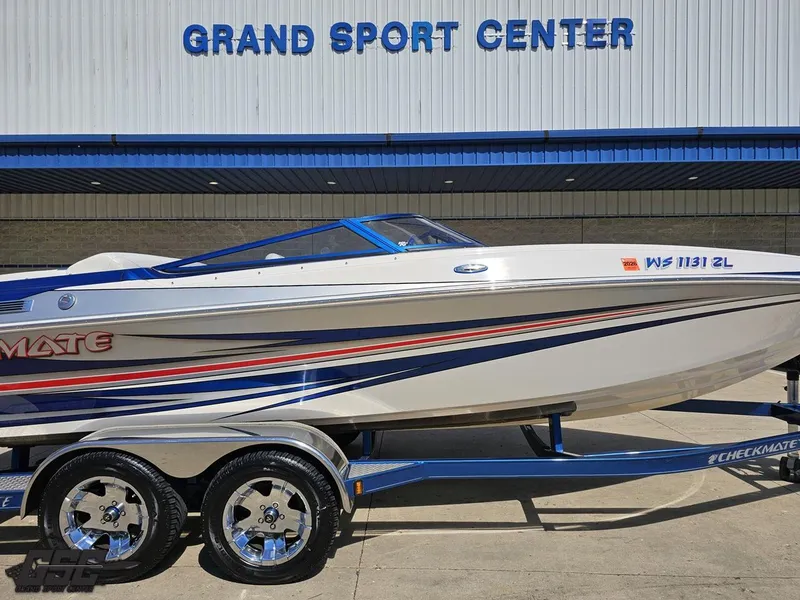 Slide: The Image of 2012 Checkmate ZT 230 BR boat on trailer at Grand Sport Center. - 5