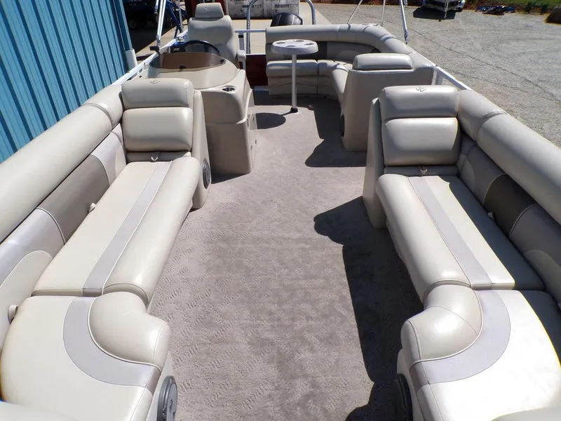 Slide: The Image of 2013 JC Limited 221 Triple pontoon boat with spacious seating and modern design. - 10