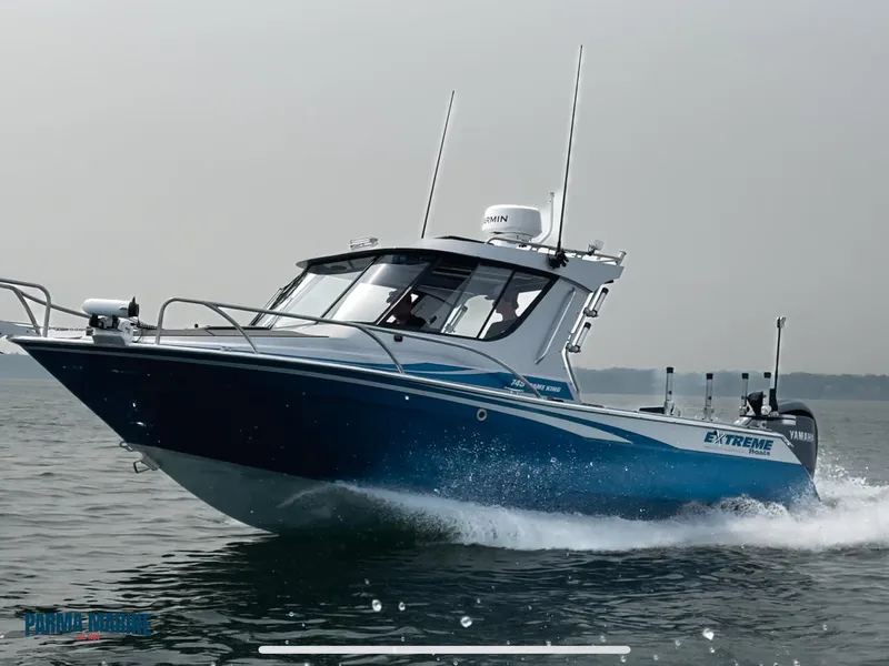The Image of 2023 Extreme Boats 745 Game King cruising on water, showcasing sleek design and advanced features. - 0