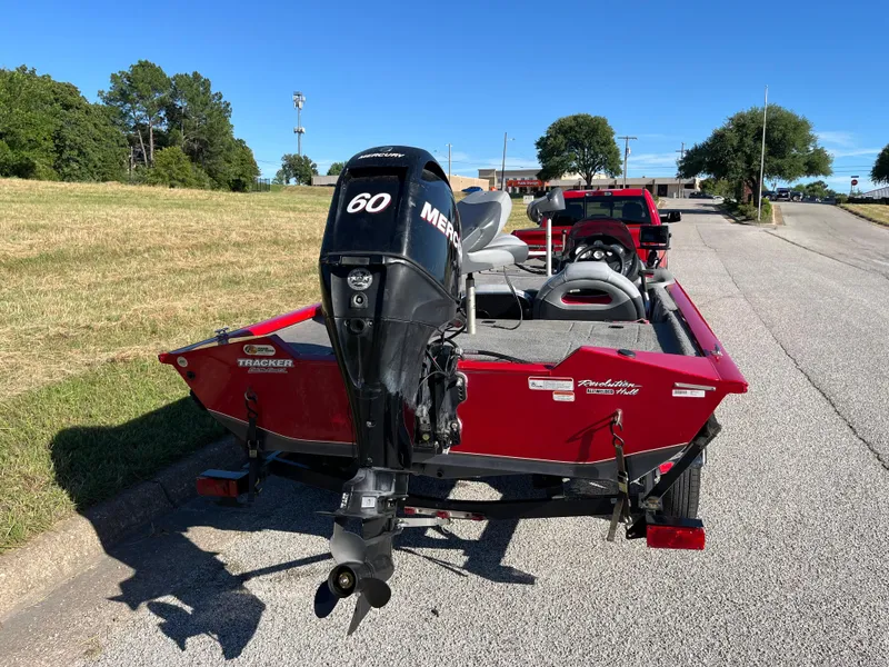 Slide: The Image of 2012 Tracker Pro Team 175 TXW boat with Mercury 60 engine on a trailer. - 40