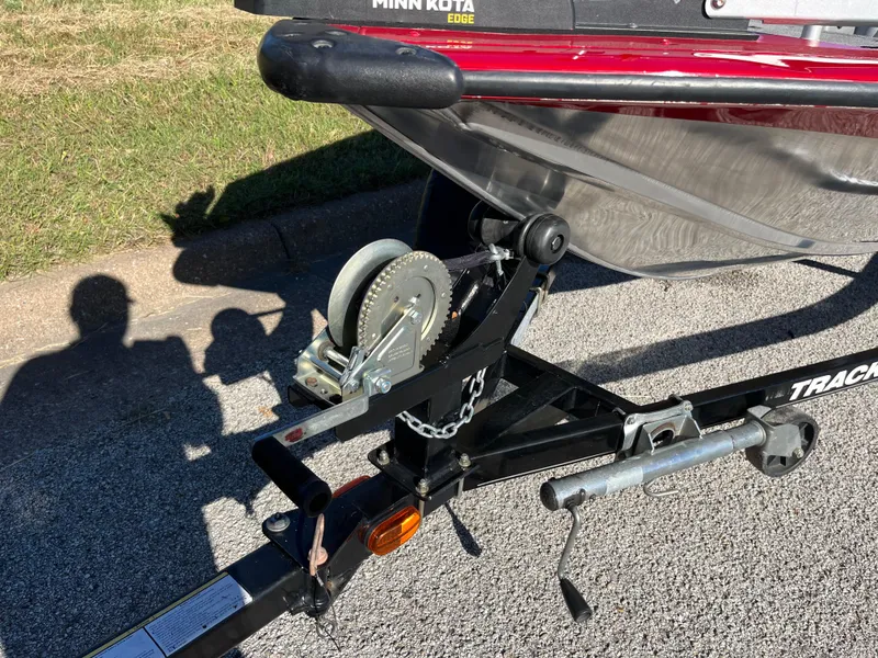 Slide: The Image of 2012 Tracker Pro Team 175 TXW boat on trailer with winch and Minn Kota motor. - 8