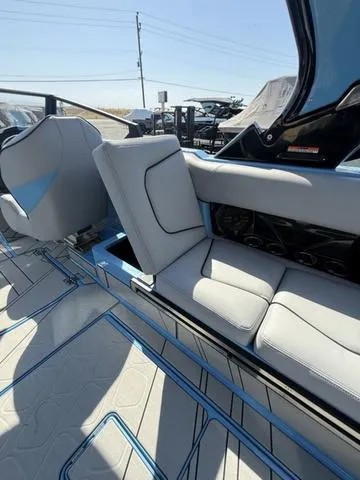 Slide: The Image of 2025 Centurion Fe25 boat interior with sleek seating and modern design. - 7