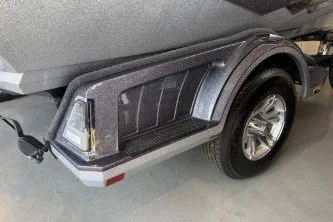 Slide: The Image of 2025 Ranger Z518 Cup-Equipped boat trailer with sleek design and shiny chrome wheel. - 48
