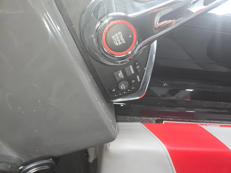 Slide: The Image of Control panel of 2025 Princecraft Ventura 230 WRL boat with start/stop button. - 11