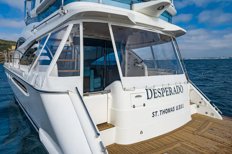Slide: The Image of 2002 Fairline Squadron 58 yacht "Desperado" docked in St. Thomas, USVI. - 30