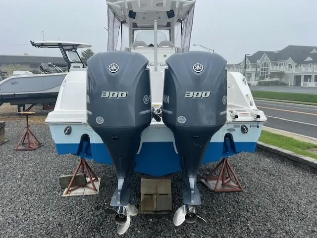 Slide: The Image of 2020 Sea Fox 288 Commander with twin Yamaha 300 engines on display. - 3