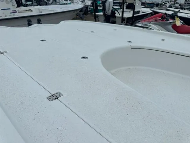 Slide: The Image of 2023 Catalyst Boat Works 2200 CAT deck, showcasing spacious design and sleek finish. - 9