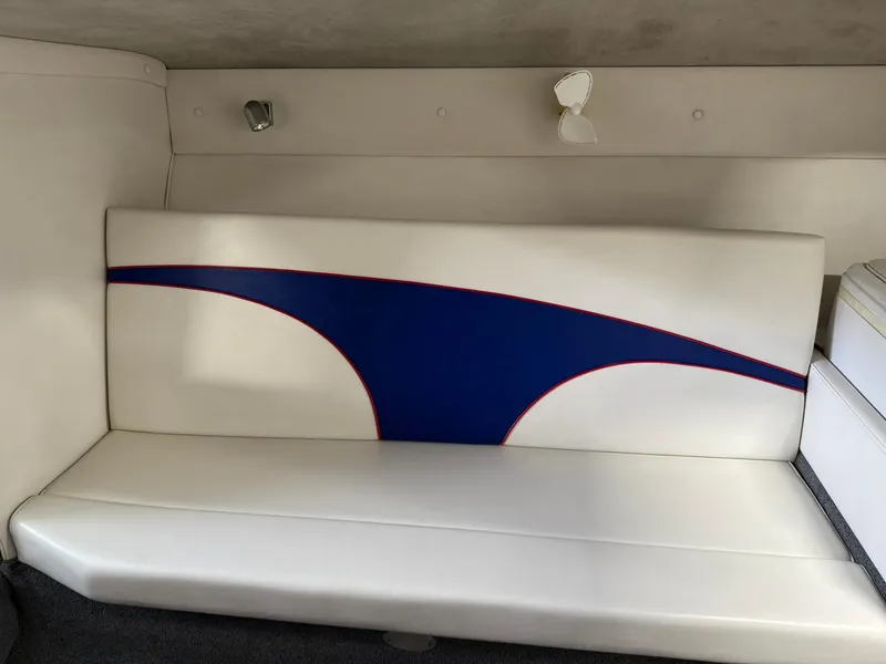 Slide: The Image of White and blue boat interior seating, 2006 Magic 29 Wizard model. - 25