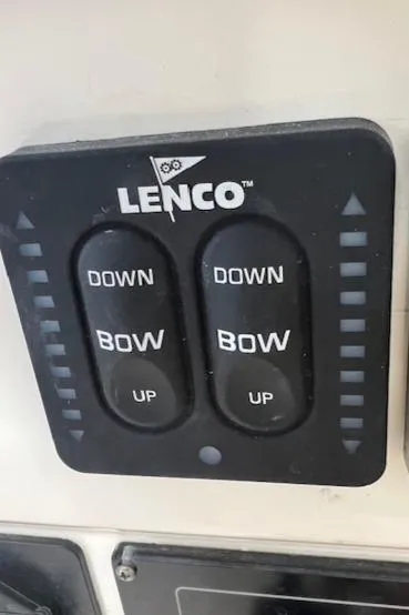 Slide: The Image of Lenco trim tab control panel on 1989 Parker 2520 Modified Vee Sport Cabin boat. - 10