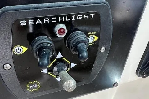 Slide: The Image of Control panel of a 1989 Parker 2520 Modified Vee Sport Cabin searchlight. - 12