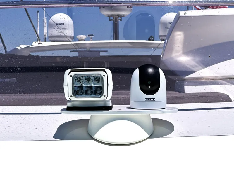 Slide: The Image of 2017 Prestige 500 yacht with advanced navigation equipment on deck. - 35