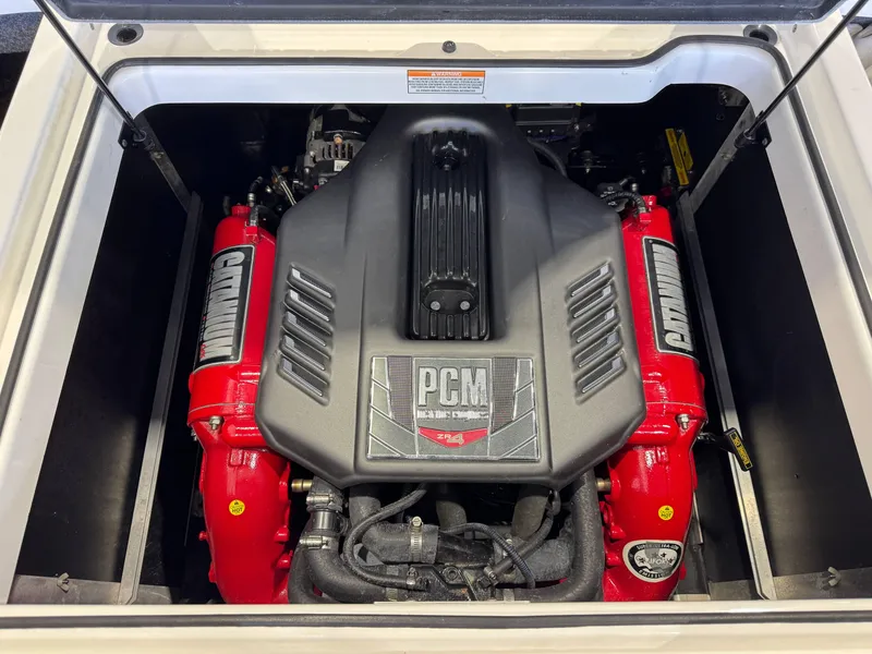 Slide: The Image of 2019 Nautique Super Air Nautique GS22 engine compartment with PCM engine. - 29