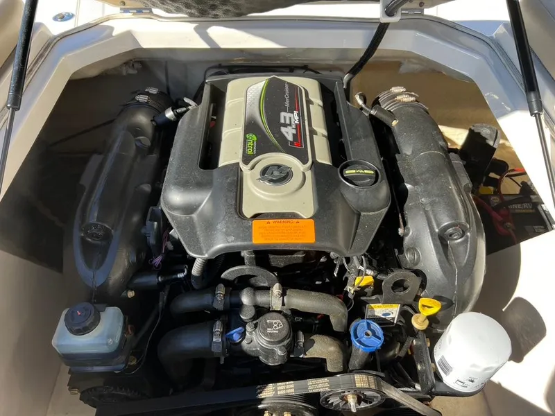 Slide: The Image of 2017 Chaparral H20 engine compartment showcasing a 4.3L V6 engine. - 17