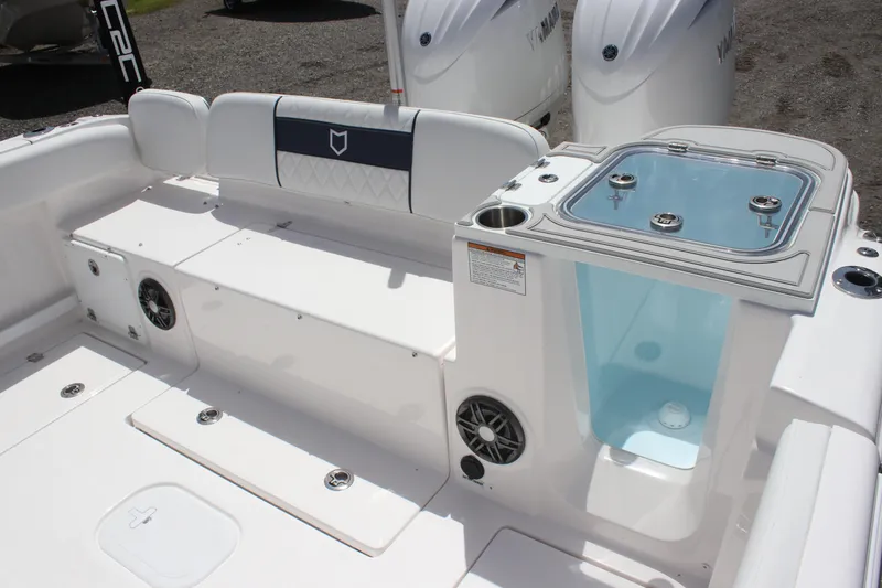 Slide: The Image of 2025 Sea Fox 268 Commander boat interior with seating and livewell. - 17