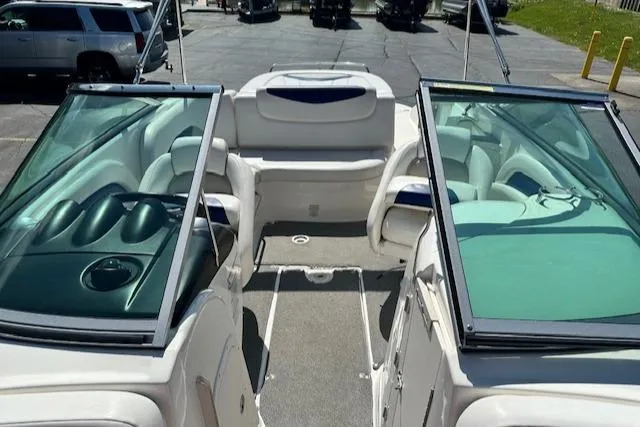 Slide: The Image of 2007 Chaparral SSX 236 boat interior with seating and windshield view. - 22