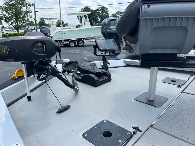 Slide: The Image of 2022 Vexus AVX189 boat deck with seating, control panel, and equipment. - 11