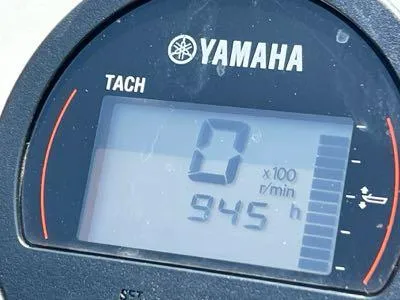 Slide: The Image of Yamaha tachometer displaying 945 hours on Zodiac Yachtline 400, 2019 model. - 10