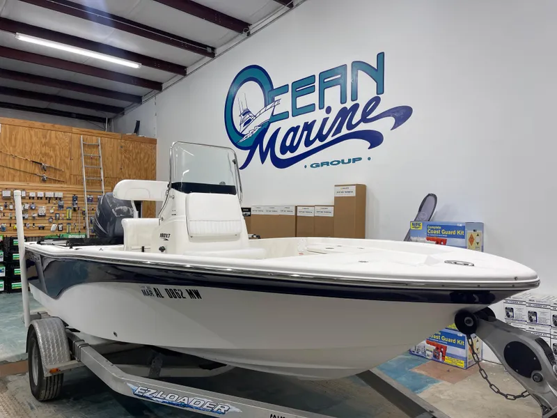 Slide: The Image of 2012 Sea Fox 180XT boat on trailer in Ocean Marine showroom. - 24