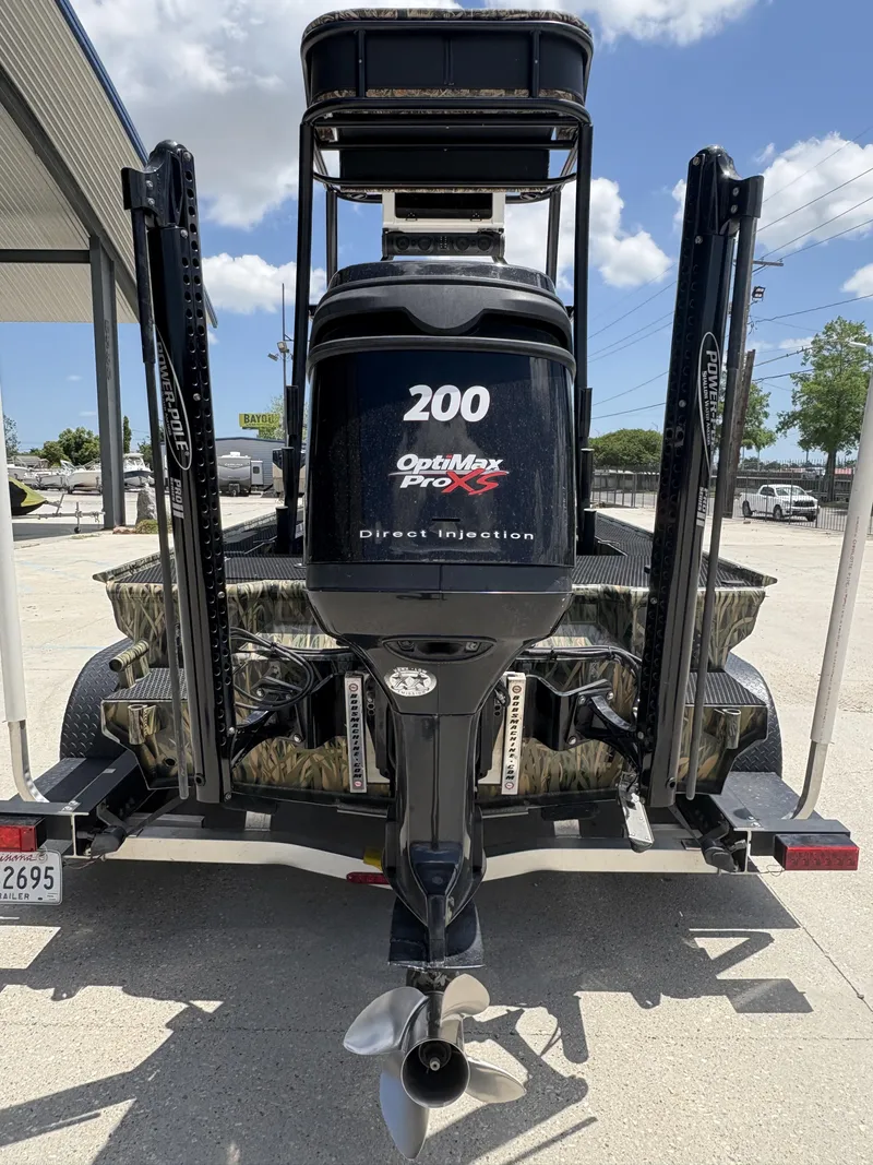 Slide: The Image of 2017 Prodigy 20 x 72 boat with OptiMax Pro XS engine, rear view. - 9