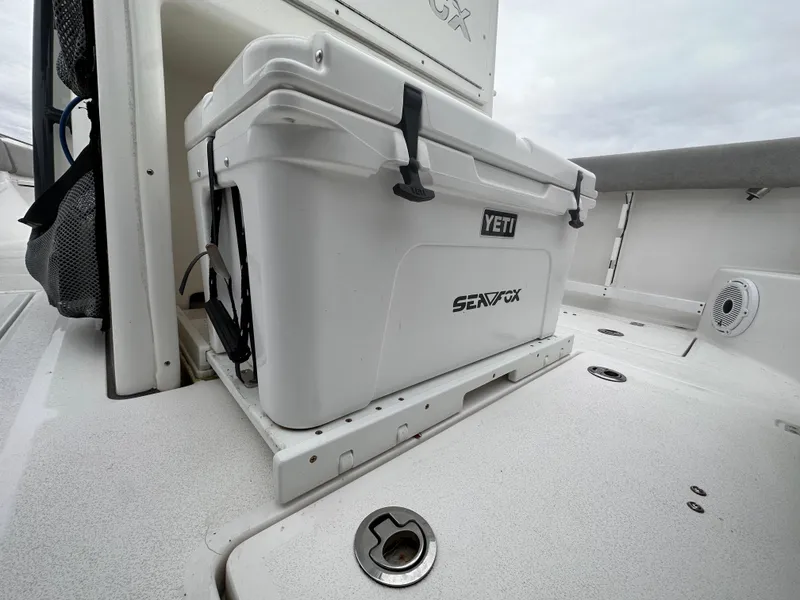 Slide: The Image of 2021 Sea Fox 288 Commander with Yeti cooler on deck. - 15