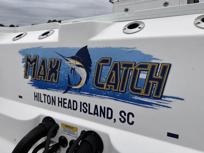 Slide: The Image of 2021 Sea Fox 288 Commander boat with "Max Catch" logo, Hilton Head Island, SC. - 23