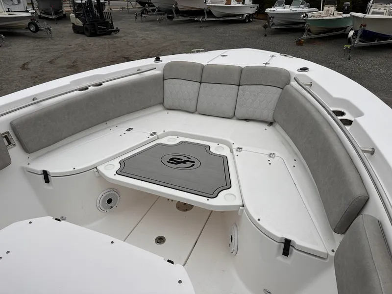 Slide: The Image of 2021 Sea Fox 288 Commander boat with spacious seating and sleek design. - 24
