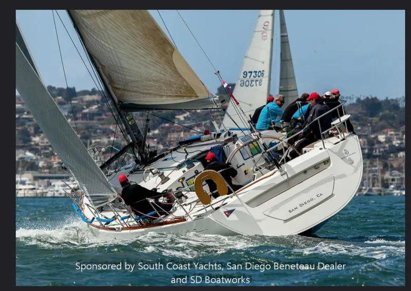 Slide: The Image of Sailing race with Beneteau First 47.7, 2001 model, sponsored by South Coast Yachts. - 6