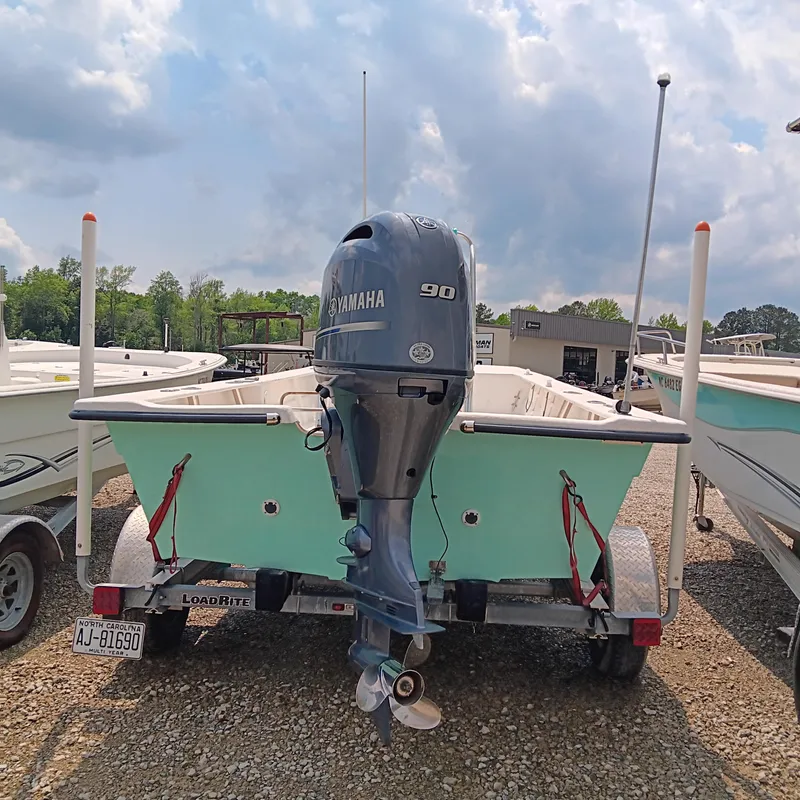 Slide: The Image of 2020 May-Craft 19 Cape Classic boat with Yamaha 90 engine on trailer. - 6